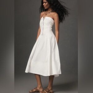 Pilcro White Strapless Dress